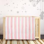 Baby Moo Striped Pink And White Blanket