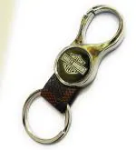 Jdp Novelty Brown Metal Round Shape Harley Davidson Bike Keychain
