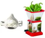Urban Buy Multicolor Aluminium Modak And Chilly Cutter Kitchen Tool Set 2 Pc