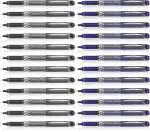 Pilot Hi-Tecpoint V7 Grip Fine Point Liquid Ink Pen | Tip Size - 0.7 MM | Dimpled Rubber Grip with Unique Dimple Tip Technology | Ink Colour - 12 Blue and 12 Black | Pack of 24