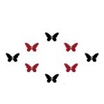 Comet Busters Red, Black Stone Bindi For Women