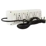 Hi-Plasst 5A Multi Outlet Extension Electrical Switch Board Anchor Sockets And Switches (4+4) 4 Yard