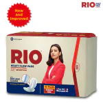 RIO Heavy Flow XXL Sanitary Pads 10 Pieces (Pack of 1) with 350mm coverage, Side Leak guards, Wings for Heavy Flow, PCOD and Menopause
