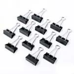 Se Online Binder Clip for Paper Holding Office,Home,School Metal Black Size 32mm (Pack of 12) (32mm)
