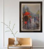 Shree Kala A Walk In The Rain Big Oil Painting On Canvas