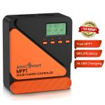 amiciSmart (40A)True MPPT Solar Charge Controller, 98% Efficiency Lithium Battery Regulator with 5V/3A USB Port, Max 1040W, 12V/24V
