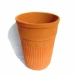 ATUL TERRACOTTA Clay Glass/Kullad, Handcrafted Brown Mug Glass Mug for Water/Tea/Milk/Lassi (80 ml)