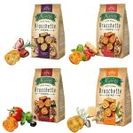 Maretti Oven Fb Baked Bruschette Chips Slow Roasted Garlic, Pizza Flavour, Tomato Olives And Oregano, Fine Cheese Selection, 70 Gm (Pack Of 4)