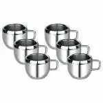 Sepla Apple Double Wall Stainless Steel Cup 100 ml (Set of 6)