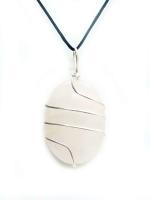 Astroghar Rose Quartz Oval Spiral Cage Pink Crystal Pendant For Men And Women