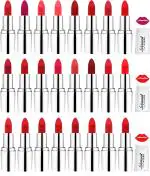 Lady Fashion Red, Pink, Purple, Nude, Maroon, Light Pink, Red, Fast Red Lipsticks (Pack Of 24)
