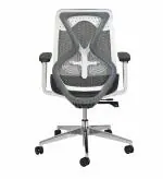 MISURAA Xenon Mid Back White Ergonomic Imported Chair for Office & Home