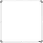 SHELFKING Non Magnetic 1 X 1 Feet Non Magnetic Double Sided Whiteboard Small Slate and Chalk Board Small Slate, Both Side Writing Boards, one Side White Board Marker and Reverse Side Chalk Surface - Pack of 1 Whiteboards (White, Green)