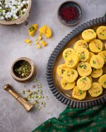 Healthy Mithai Co. Sugar-Free Kesar Pedha Made from Milk 400 Gram