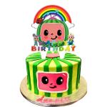 Festiko Cute Cartoon Character Cake Topper Happy Baby Birthday Cake Decorations For Kids Party Supplies 1st 2nd 3rd Happy Birthday Decorations
