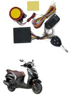 Qiisx Tubeless Motorcycle/Bike Alarm Security System Button Remote Key Anti-Theft Alarm with Dual Remote Control for Yamaha Fascino