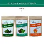 Samazh Organic Indigo & Bringraj & Orange Herbs Powder Natural & Ayurvedic COMBO (300g)