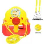 Maanit adjustable Baby swing for kids|girl|boy (Multicolor) with Safety harness indoor-outdoor used Baby Swings (Red)