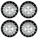 PRIGAN Brezza Black Silver Wheel Cover 16