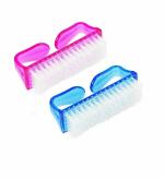 LANELLIE 2 Pcs Handle Grip Nail Brush Fingernail Cleaner Pedicure Scrub Foot Brushes Toes Cleaning Tool Kit (Multicolor) (PACK OF 2) (2 pcs)