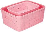 User Choise Pink Vegetable & Fruit Plastic Basket Set (3 in 1)