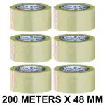VCR Self Adhesive Transparent Cello Tape - 200 Meters in Length - 48mm / 2