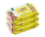 Champs Premium Baby Wet Wipes With Aloe Vera Extract With Lid (72 pcs each) Pack of 3