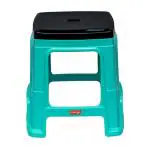 Mango Blue Rectangular Plastic Stool (Pack Of 4)