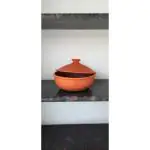 S&M INTERNATIONAL Handcrafted Natural Earthen Clay Terracotta Fruit Bowl/Multi-Purpose Bowl with Lid