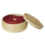 Indicraftshop Handmade Grass Roti Box (Casserole) With Roti Bag Inside (Natural) by Shyamali Handicrafts
