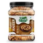 FRESH FINEST Afghani Anjeer Figs Dry Fruits Anjir Dried Anjeer Rich source of Fibre Calcium & Iron|Low in calories and Fat Free|Non-GMO Jar Pack 500 gram