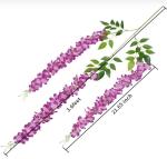NOVELTY ENTERPRISES-Vrb Dec Violet Polyester 43.2Ft Artificial Wisteria Vine