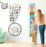 GOWOO 2 IN 1 WILD AND FARM ANIMALS & PETS and OCEAN HEIGHT CHART | Set of 2 charts 1 Educational + 1 Height Chart | A Fun-Filled Combo of Animals, Pets, and Ocean Heights Chart for kids