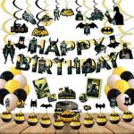 Festiko Superhero Theme Birthday Party Supplies For Kids, Superhero Party Decorations, Birthday Decorations Combo 100 Pcs