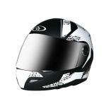 O2 Max Pro Full Face Helmet with Scratch Resistant Visor, Cross Ventilation & Matte Finish Graphics for Men’s Bike Motorcycle Scooty Riding (White, M)