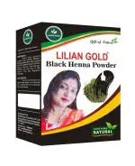 LILIAN GOLD 100% Pure Natural Black Henna Powder for Hair | Nourishing Organic Dark Brown/Black Hair Colour | Pre Mix Henna - Indigo Powder without Ammonia | 150 Grams