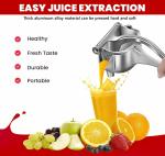 NOHERA Aluminum Hand Press Heavy Duty Juicer Lemon Squeezer Citrus Juicer Hand Press Heavy Duty Manual Squeeze Juice Extractor Maker Orange Lime Grapefruit Presser Incomplete