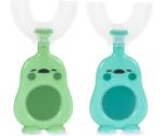 Ineffable U-Shaped Toothbrush Food Grade Material (Green & Sky Blue) Ultra Soft Toothbrush