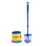 HIC Toilet Brush With Container Plastic Bathroom WC/Toilet/Pot Cleaning Brush (Multicoloured)