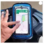 Tech Gear mobile holder, mobile pouch for scooty and scooters (black)