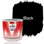 Berger Luxol Hi Gloss Metal & Wood Paint | Mirror-like Gloss | Tough Coating | BLACK | 200 ML | For Wooden and Metal surfaces