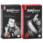 Manforce Xotic Chocolate and Strawberry Condoms Combo, Pack of 2x10s