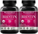Naturewell Hair Skin And Nail - Biotin, Folic Acid Vitamins For Adults Ultra, 30 Gummies Each (Pack Of 2)
