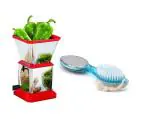 Blue Wonder Stainless Steel Chilly Cutter Cutter With Cleaning Pedicure Brush and (Multicolour, Pack of 2)