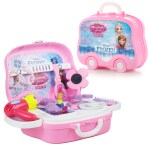 Aditi Toys Disney Frozen Beauty Set Suitcase On Wheel, The Ultimate Beauty Set On Wheels for Girls, Makeup Kit is Easy to Clean & Use, Portable Beauty Set with 23 Pieces for 3 Years BIS Approved. (Disney Frozen)