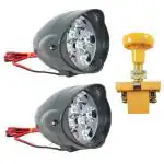 Eshopglee White New Ypp Bike 2 Fog Lights with Pul and Push Switch