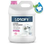 LOSOFY Rose Pink Fregrance Good Quality Top Load Liquid Detergent (Cane of 5 Liter)