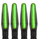 A4s Automotive and Accessories Sleek Green KTM Style LED Turn Signal Indicators Light Set of 4