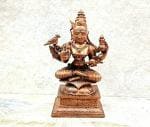 Searchers paradise Copper Idols of god Handmade Goddess 417 Gram , 4 inches, Patina Antique Finish , Pack of 1 Piece