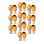 PERFECT TECH DOUBLE COATED NITRILE HAND GLOVES, ANTI CUT HAND GLOVES, CUT RESISTANCE HAND GLOVES, GARDENING GLOVES, INDUSTRIAL SAFETY GLOVES, KITCHEN GLOVES (10 pairs)